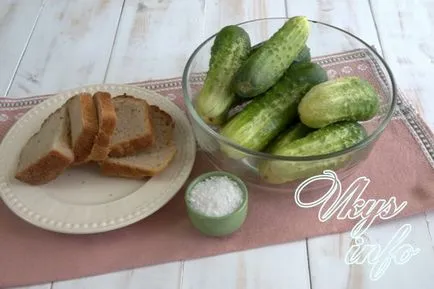 Солени краставици за хляб рецепта с фото
