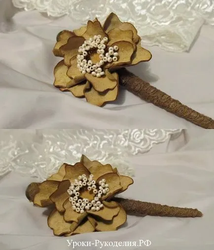 Decorative din piele de flori - lecții de lucru manual