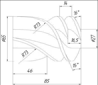 Modellezése és gyártás auger CAD