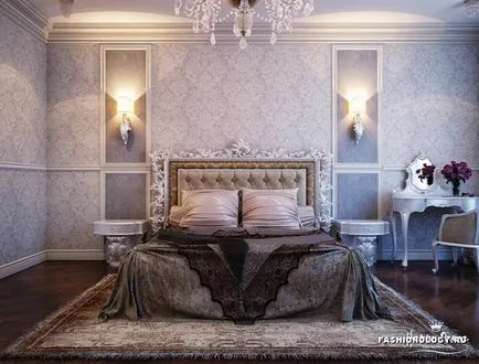 dormitor romantic Design interior trendy pentru cupluri, iubitorii de pe fotografie, modă și design