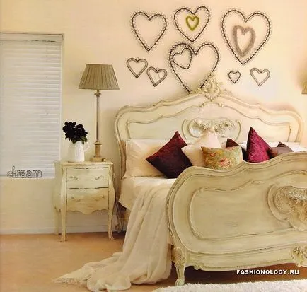 dormitor romantic Design interior trendy pentru cupluri, iubitorii de pe fotografie, modă și design