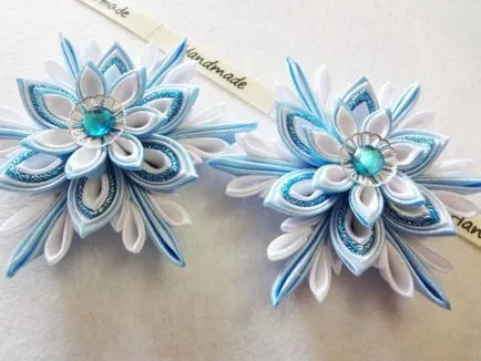 Коледна снежинка техника kanzashi - Майсторски клас