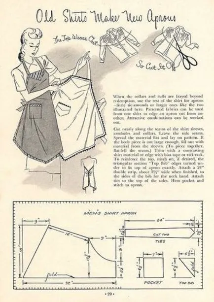 Първоначалната идея на шивашки кухненски престилки - ръчна изработка