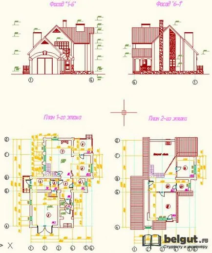 Diploma de o casa de locuit cu două etaje (cabana)