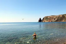 Плажове на Балаклава, брошури смокини и Batiliman Balaclava залива плажове