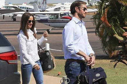 Pippa Middleton și soțul ei Dzheyms Mettyuz a zburat de la Sydney la noul loc de romantic lor