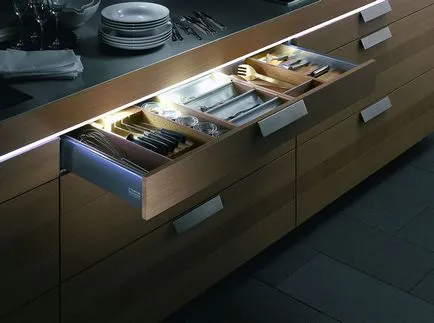 Backlight konyha, asztal és kötény, mennyezeti, asztali LED szalag világítás