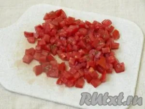 Tomate, coapte cu brânză mozzarella - pregăti pas cu pas, cu fotografii