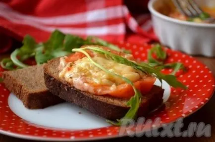 Paradicsom, sült mozzarella sajt - előkészíti lépésről lépésre fotókkal