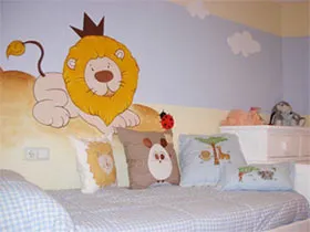 Falfestmény a belső gyermek szobájában