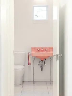 Pink fürdőszoba - 60 fotó enteriőrök