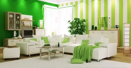 Világos zöld nappali - 50 fotó tervez világoszöld nappali