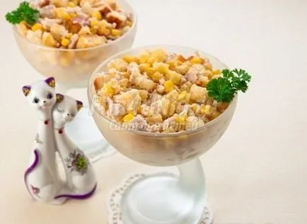 Салата с консерви царевица - рецепти със снимки
