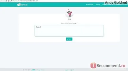 Site-ul - „sarahah mesager anonim - alternative și