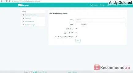 Site-ul - „sarahah mesager anonim - alternative și