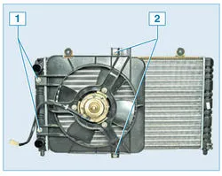 Scoaterea radiatorului și ventilatorului mașină Lada Priora