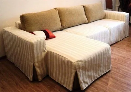 Калъф за дивана (Евро-покритие), тъкани, шият