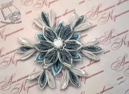 Snowflake kanzashi майсторски клас