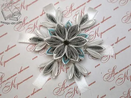 Snowflake kanzashi майсторски клас