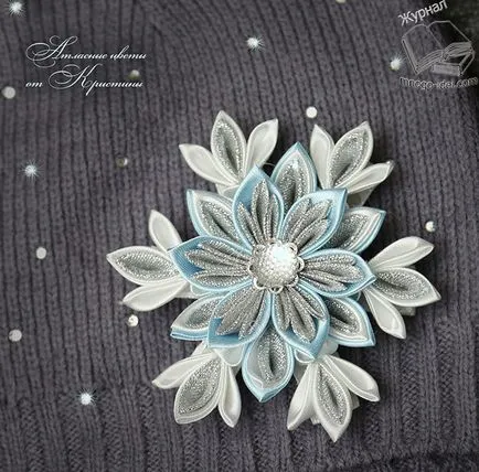 Snowflake kanzashi майсторски клас