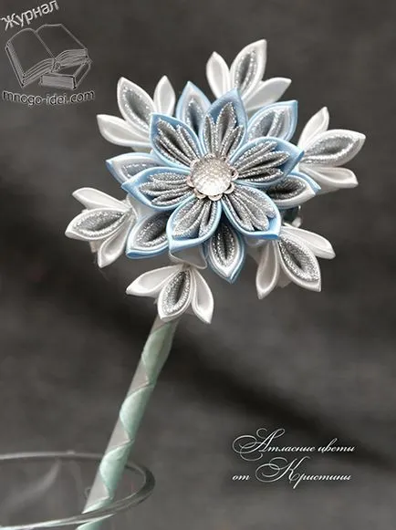 Snowflake kanzashi майсторски клас