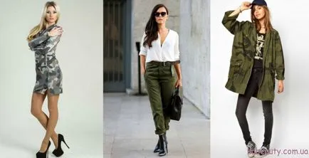 Военен стил в облеклото на жените преглед, снимки, съвети