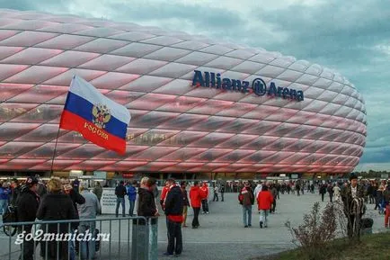 Stadion - Allianz Arena - München - Bajorország fő futballpálya, menni Münchenbe