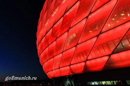 Stadion - Allianz Arena - München - Bajorország fő futballpálya, menni Münchenbe