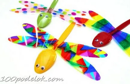 Dragonfly de linguri, 100 diy