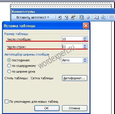 Tabelul „este totul despre Microsoft Word