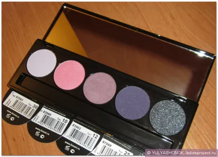 Eyeshadow palete magnetice (nuanțe de numărul 10, 12, 25, 27, 30) din Limoni - comentarii, fotografii și preț