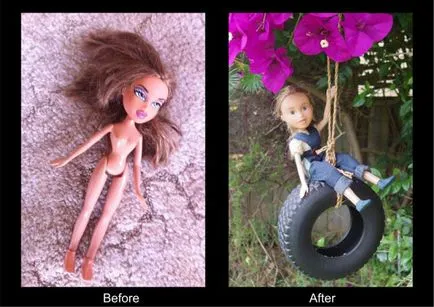 Creative мама премахва агресивен грим Bratz кукли и ги черпи с нови лица