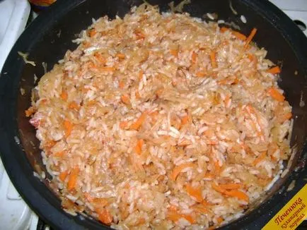 Запържете зеле с ориз (стъпка по стъпка рецепта със снимки)