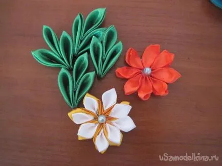 Декорация в кадър техника kanzashi