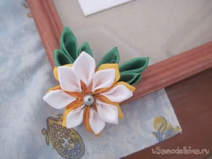 Декорация в кадър техника kanzashi