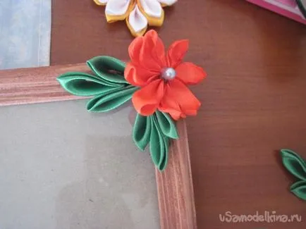 Декорация в кадър техника kanzashi