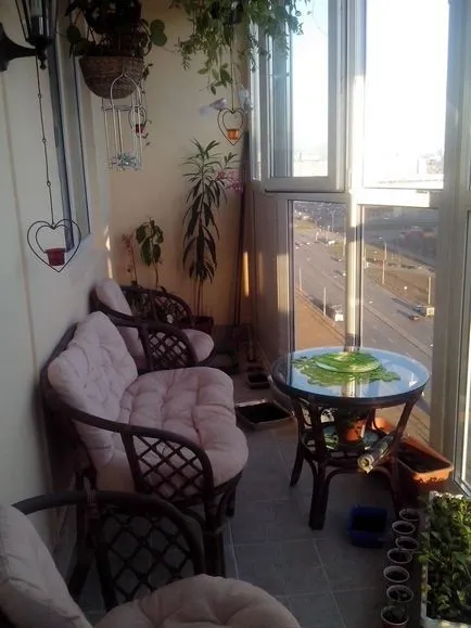 grădină de iarnă confortabil pe balcon