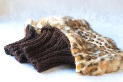 jambiere tricotate cu blana - Accesorii - sistem de tricotat - proiect autorului de Natalia gruhinoy
