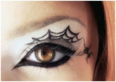 Halloween modul de a face make-up, make-up și de paianjen, pisica neagra, liliac