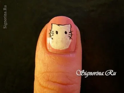 Hello Kitty (Hello Kitty) tutorial cu manichiura pas cu pas fotografii