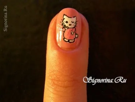 Hello Kitty (Hello Kitty) tutorial cu manichiura pas cu pas fotografii
