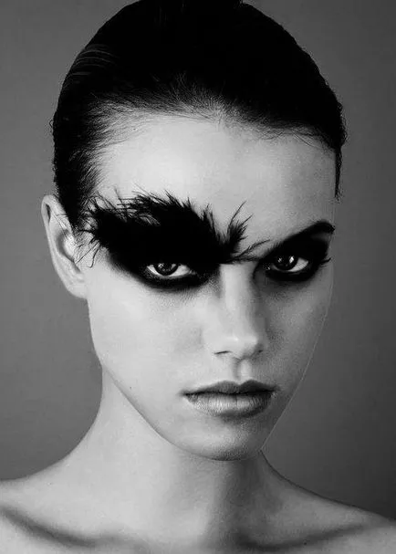 Halloween modul de a face make-up, make-up și de paianjen, pisica neagra, liliac