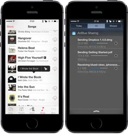 Airblue megosztás csípés, hogy fájlokat Bluetooth-on keresztül már kompatibilis az iOS 8 - Hírek a