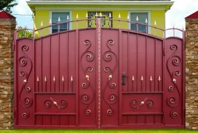 A design a kapu és a kapu használt kerttervezés, vezető ajtó