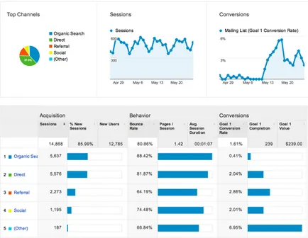 Google Analytics cum să găsească surse de trafic