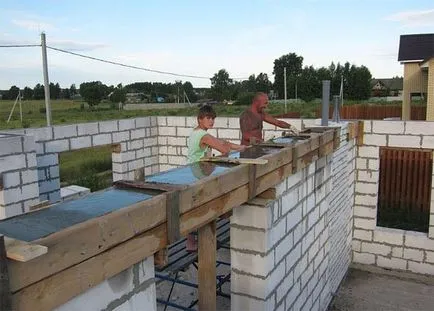 Hogyan javíts mauerlat a gázbeton, megfelelően telepített és erősítve a falakat, nézd meg a képeket és