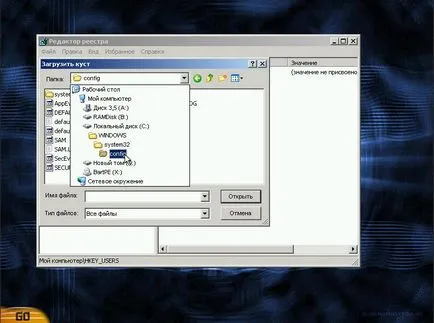 Как да работим с системния регистър, багажника от LiveCD