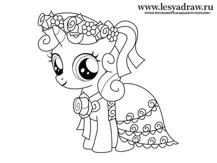 Hogyan rajzoljunk egy Pony Sweetie Belle