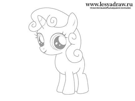 Hogyan rajzoljunk egy Pony Sweetie Belle