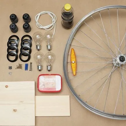 Как да направите оригинален лампа от велосипедно колело